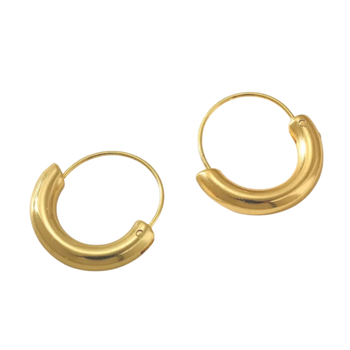 cradle small gold plated hoop earring 1