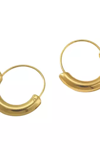 cradle small gold plated hoop earring