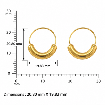 cradle small gold plated hoop earring 2