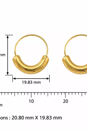 cradle small gold plated hoop earring