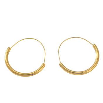 cradle big gold plated hoop earring 1