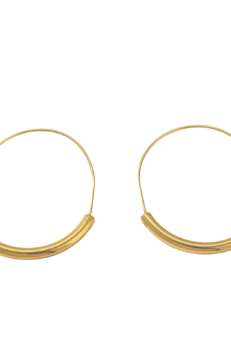 cradle big gold plated hoop earring