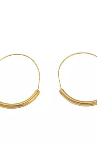 cradle big gold plated hoop earring