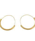 cradle big gold plated hoop earring