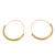 cradle big gold plated hoop earring
