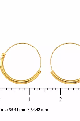 cradle big gold plated hoop earring