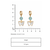 look out butterfly gold plated hoop earring