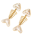 Reef studs white gold plated drop earring