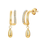 Luna drip gold plated drop earring