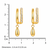 Luna drip gold plated drop earring