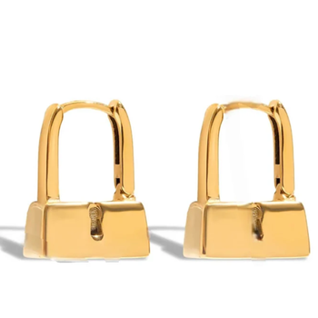 satchel gold plated hoop earring 1
