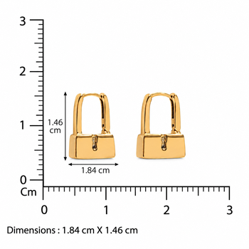 satchel gold plated hoop earring 2