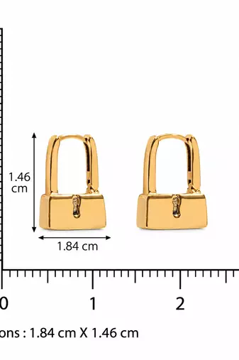 satchel gold plated hoop earring