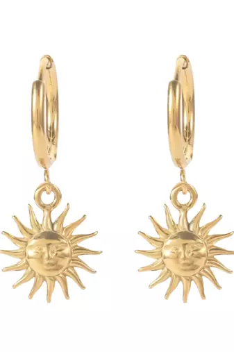 solis gold plated hoop earring