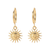 solis gold plated hoop earring