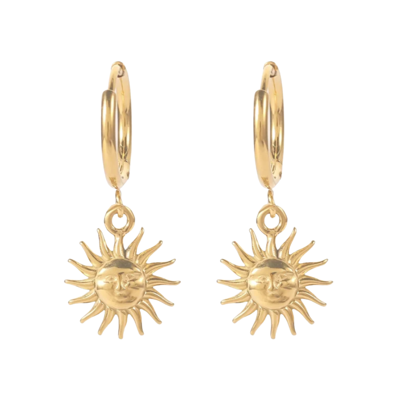 solis gold plated hoop earring