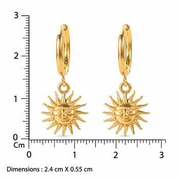 solis gold plated hoop earring 2