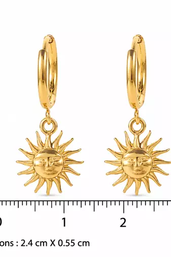solis gold plated hoop earring