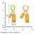 double bolt hoops gold plated drop earring
