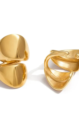 Helix hugger gold plated earcuff earring
