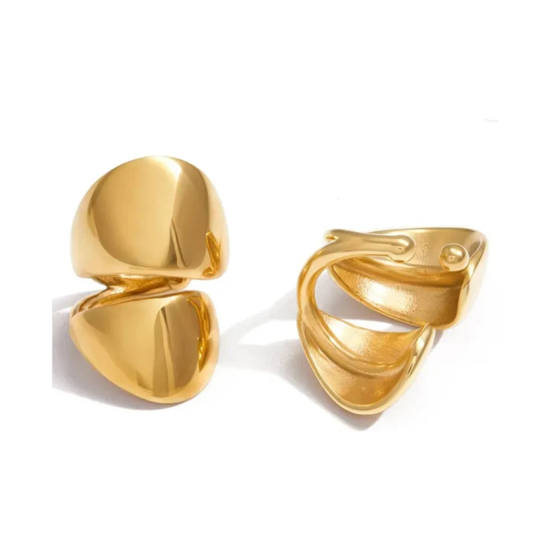 Helix hugger gold plated earcuff earring