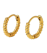 swirl gold plated hoop earring