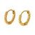 swirl gold plated hoop earring