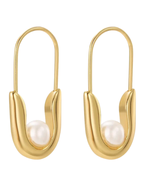 luna pin gold plated hoop earring