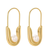 luna pin gold plated hoop earring