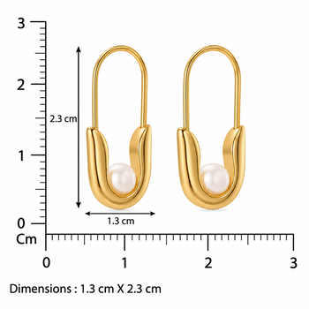 luna pin gold plated hoop earring 2