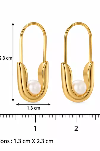 luna pin gold plated hoop earring