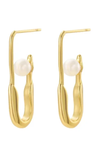 Luna flux gold plated drop earring