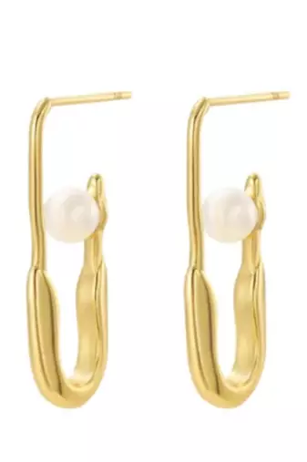 Luna flux gold plated drop earring