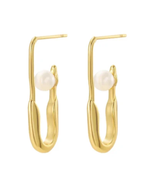 Luna flux gold plated drop earring