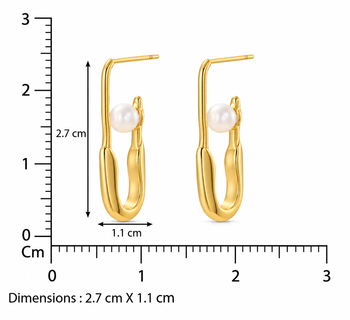 Luna flux gold plated drop earring 2
