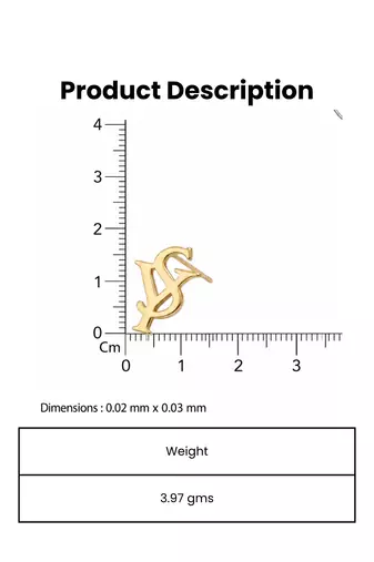 Linked ys gold plated stud earring