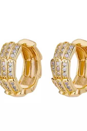 monarch gold plated hoop earring
