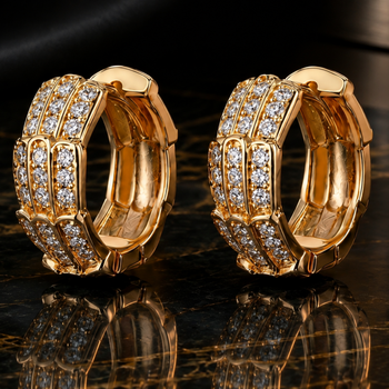 monarch gold plated hoop earring 2