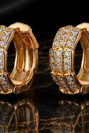 monarch gold plated hoop earring