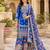 Women's faux georgette fabric zari sequence embroidery work kurta set with dupatta