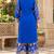 Women's faux georgette fabric zari sequence embroidery work kurta set with dupatta