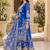 Women's faux georgette fabric zari sequence embroidery work kurta set with dupatta