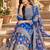 Women's faux georgette fabric zari sequence embroidery work kurta set with dupatta