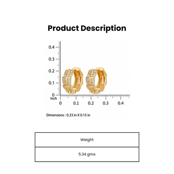 monarch gold plated hoop earring 3