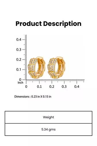 monarch gold plated hoop earring
