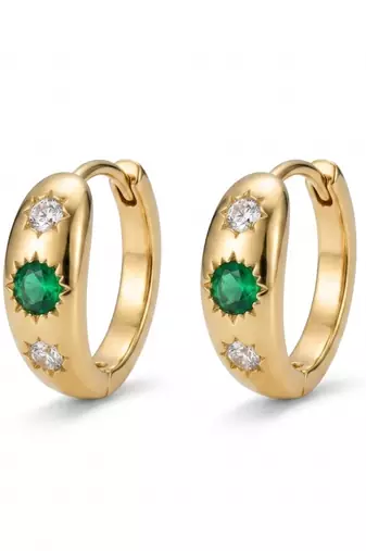 power gold plated hoop earring