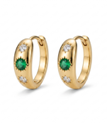 power gold plated hoop earring