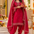 Women's luxury beads & sequin work shimmer silk farshi suit set with dupatta