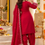Women's luxury beads & sequin work shimmer silk farshi suit set with dupatta