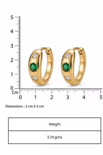 power gold plated hoop earring